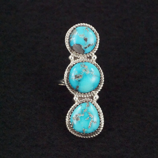 Ernest Hawthorne Turquoise & Sterling Silver Ring Size 7