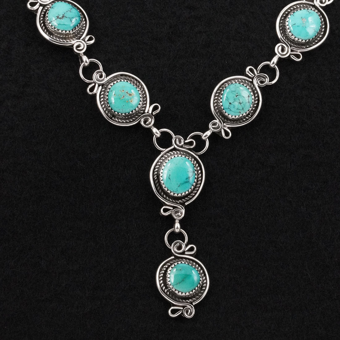Phil Nez Turquoise & Sterling Silver Necklace Set