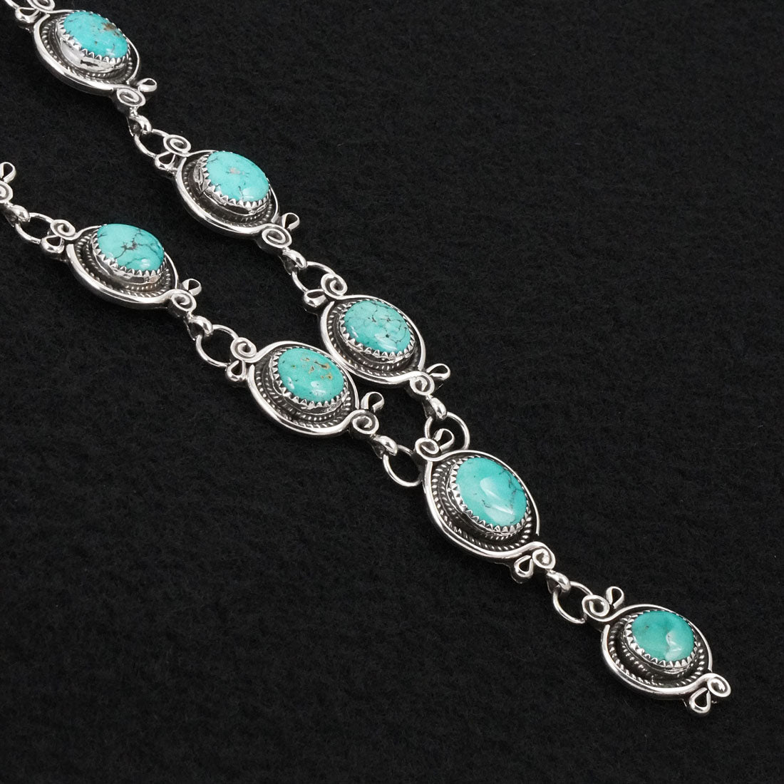 Phil Nez Turquoise & Sterling Silver Necklace Set