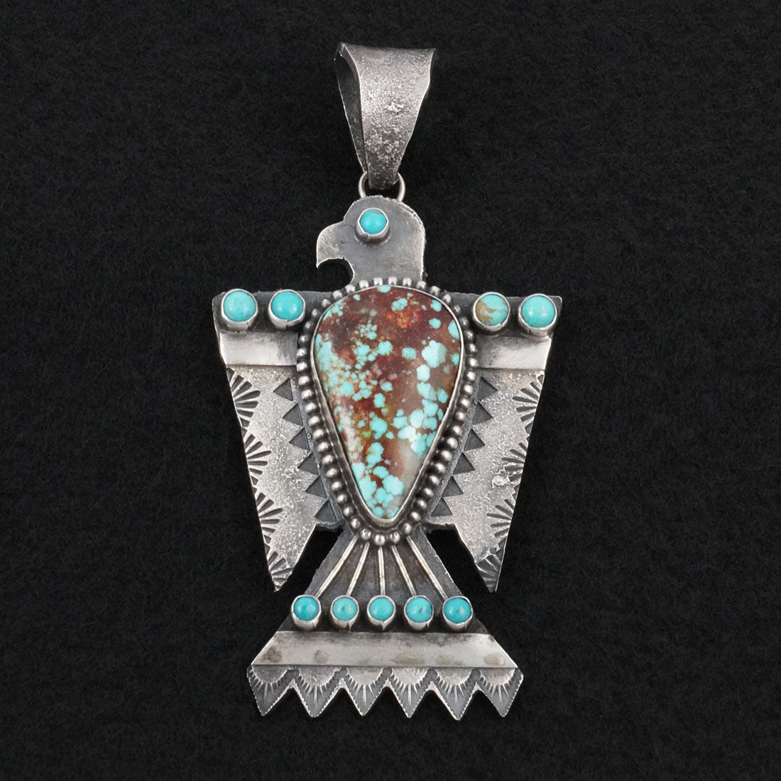 Shawn Cayatineto Turquoise & Sterling Silver Pendant