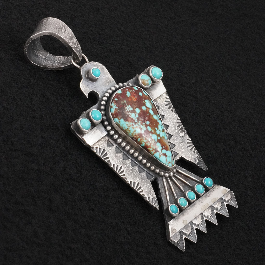 Shawn Cayatineto Turquoise & Sterling Silver Pendant