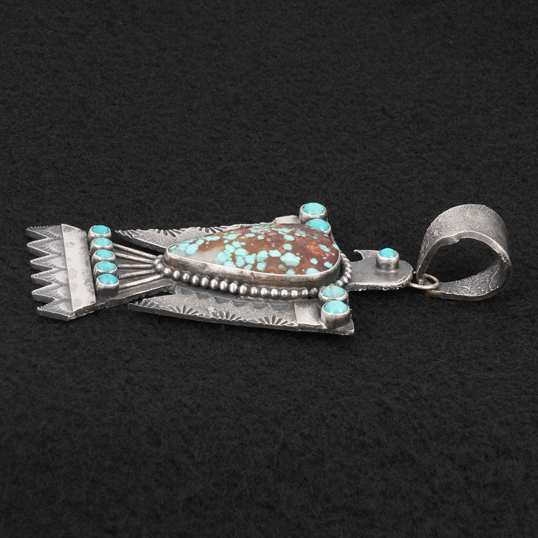 Shawn Cayatineto Turquoise & Sterling Silver Pendant