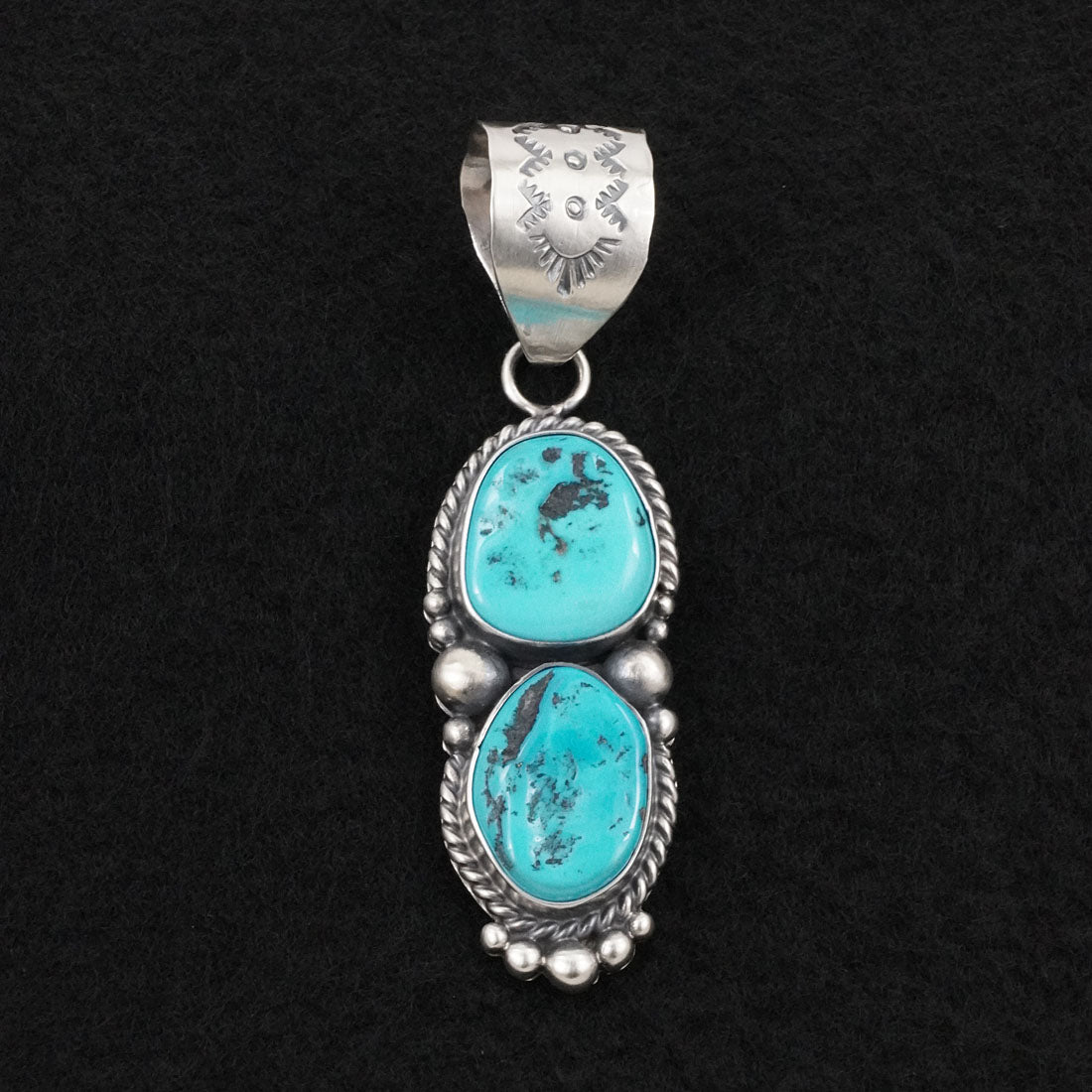 Anthony Brown Turquoise & Sterling Silver Pendant