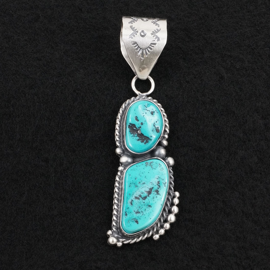 Anthony Brown Turquoise & Sterling Silver Pendant