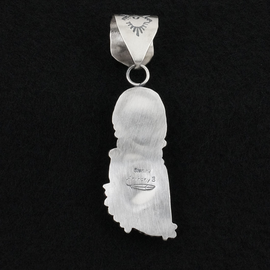 Anthony Brown Turquoise & Sterling Silver Pendant