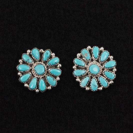 Justina Wilson Turquoise & Sterling Silver Earrings