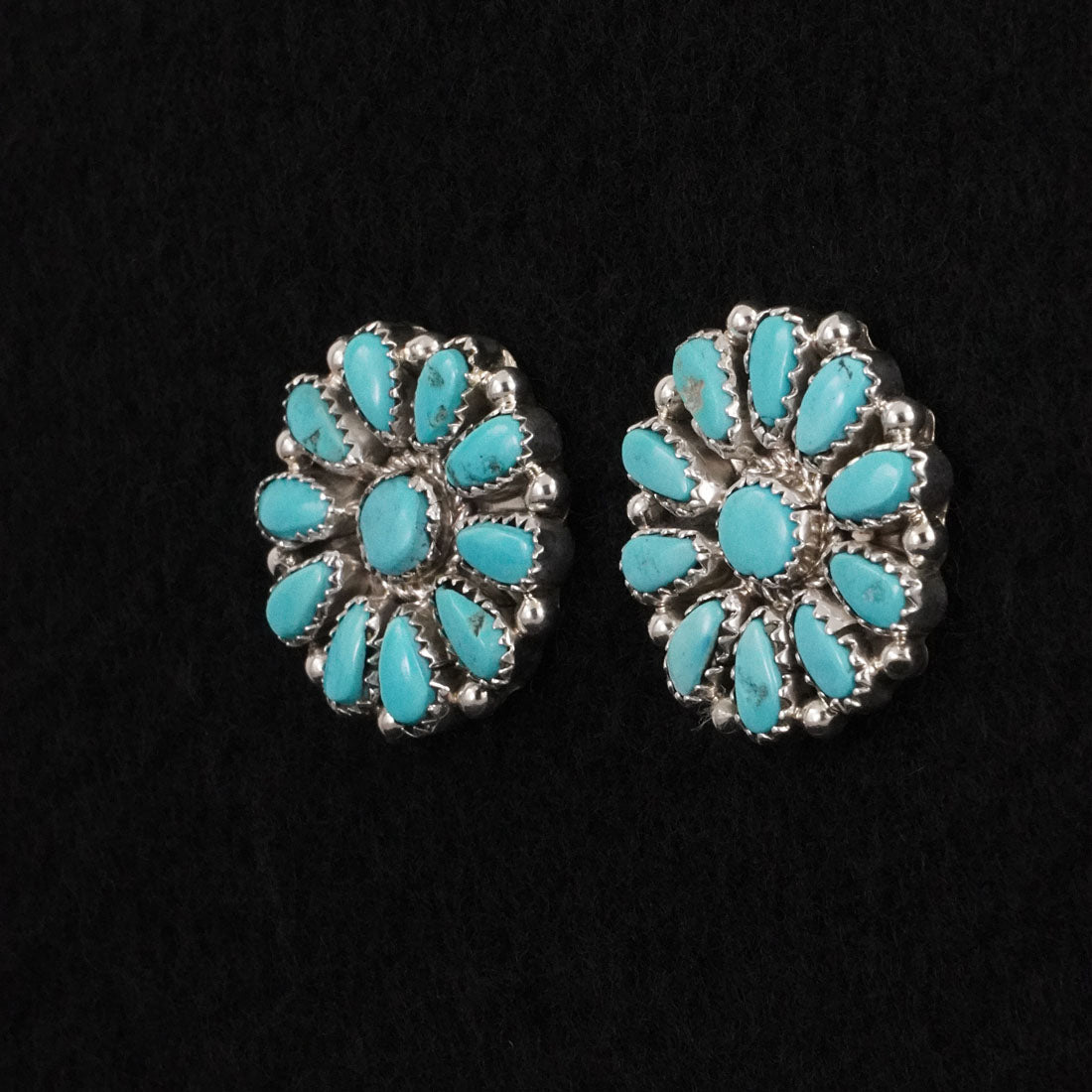 Justina Wilson Turquoise & Sterling Silver Earrings