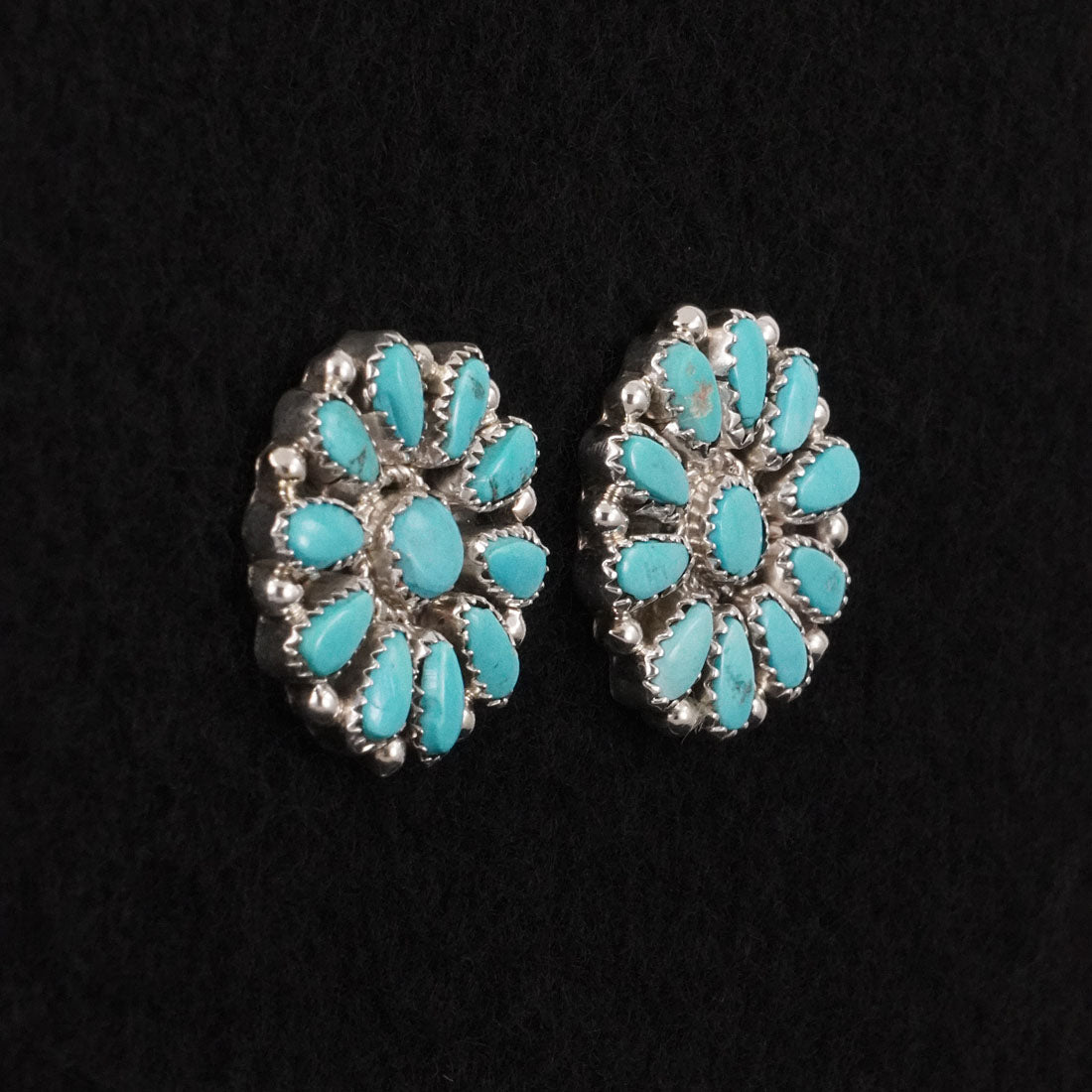 Justina Wilson Turquoise & Sterling Silver Earrings