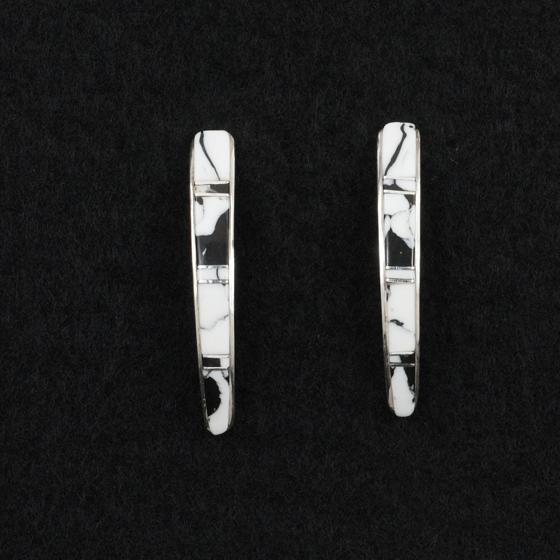 Terrance Panteah White Buffalo & Sterling Silver Earrings