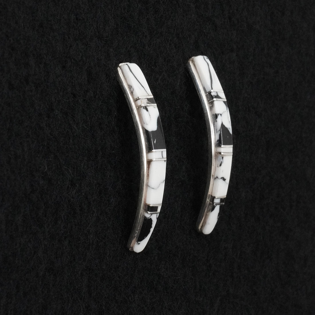 Terrance Panteah White Buffalo & Sterling Silver Earrings
