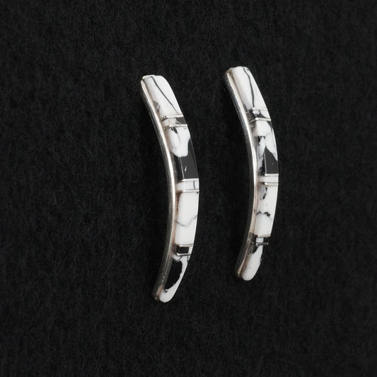 Terrance Panteah White Buffalo & Sterling Silver Earrings