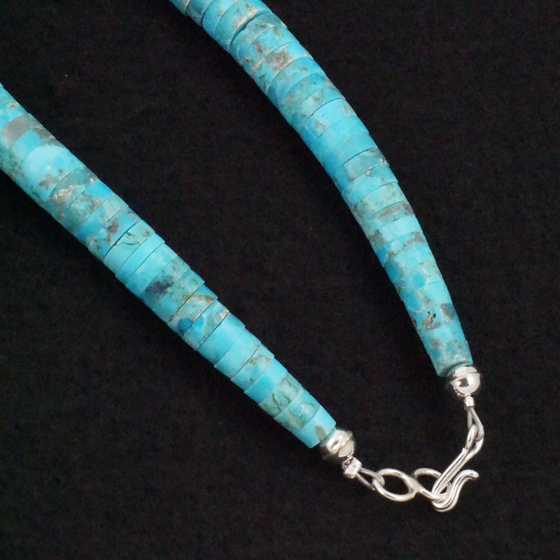 Lupe Lavato Turquoise & Sterling Silver Necklace 20"