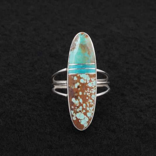 Harold Smith Turquoise & Sterling Silver Ring Size 6