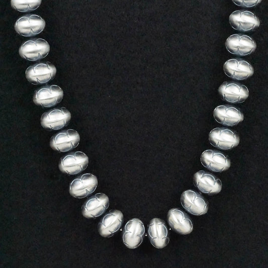 Bryannen Halwood Sterling Silver Navajo Pearl Necklace 26"