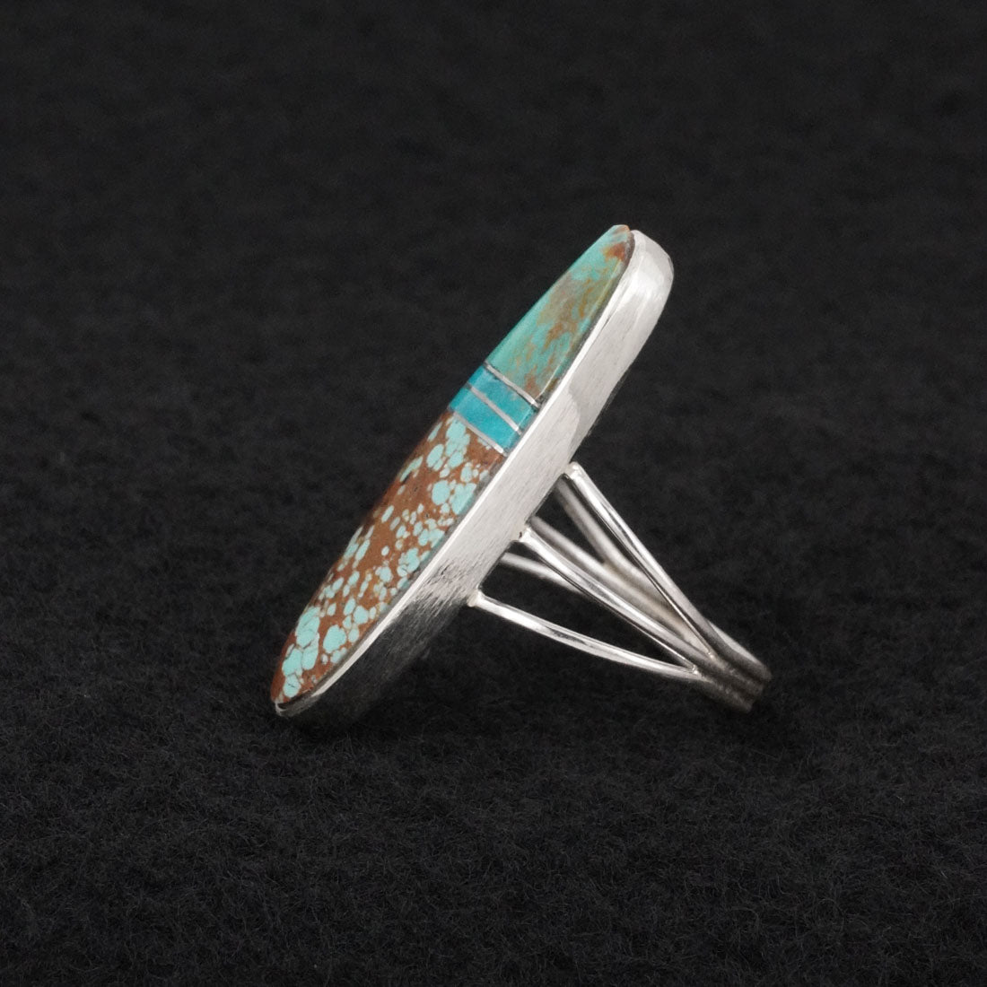 Harold Smith Turquoise & Sterling Silver Ring Size 6