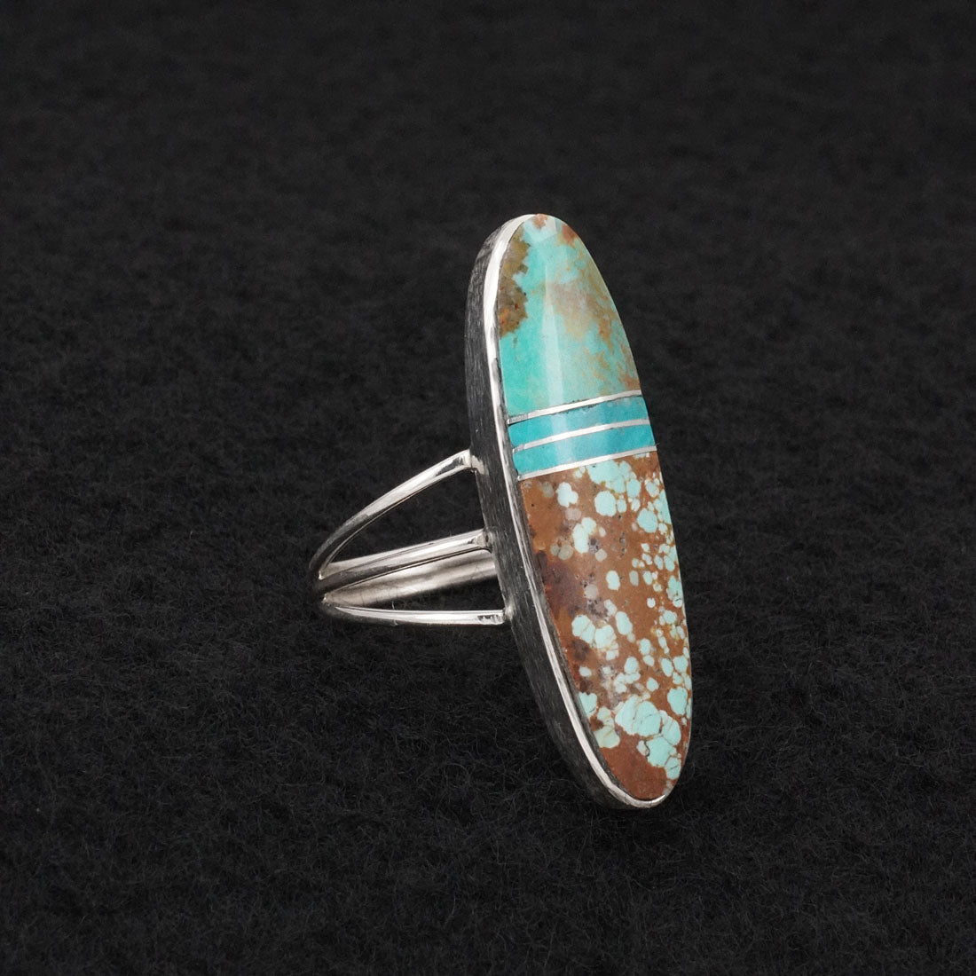 Harold Smith Turquoise & Sterling Silver Ring Size 6
