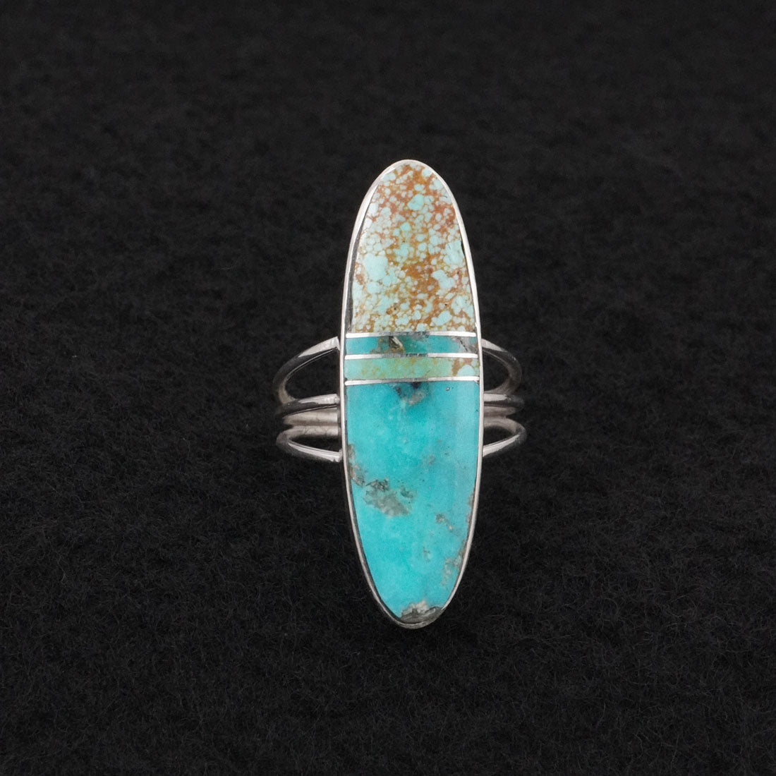 Harold Smith Turquoise & Sterling Silver Ring Size 6