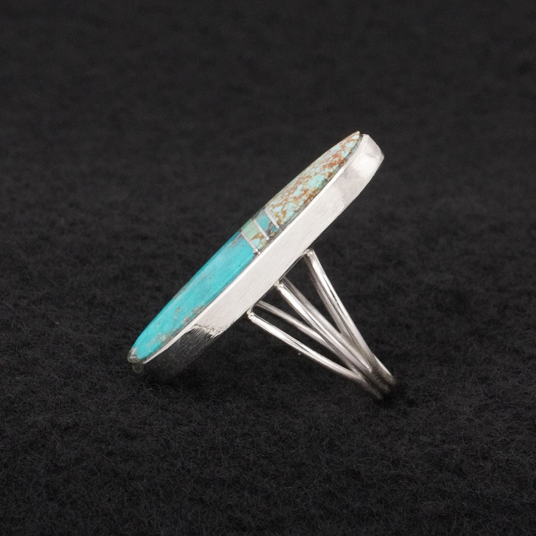 Harold Smith Turquoise & Sterling Silver Ring Size 6