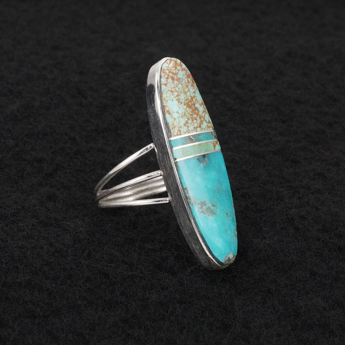 Harold Smith Turquoise & Sterling Silver Ring Size 6