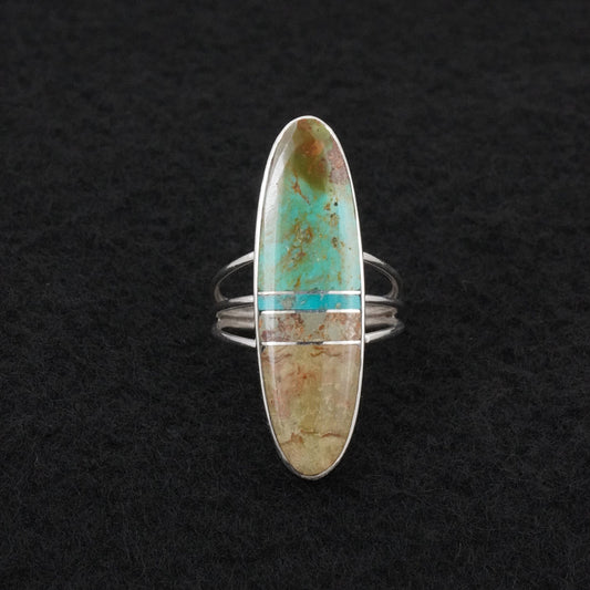 Harold Smith Turquoise & Sterling Silver Ring Size 6.5