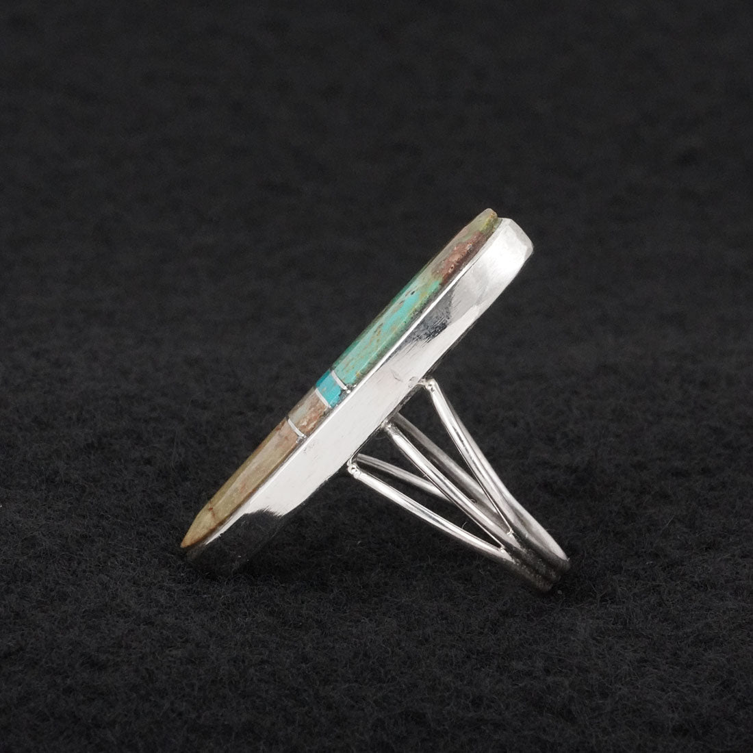 Harold Smith Turquoise & Sterling Silver Ring Size 6.5