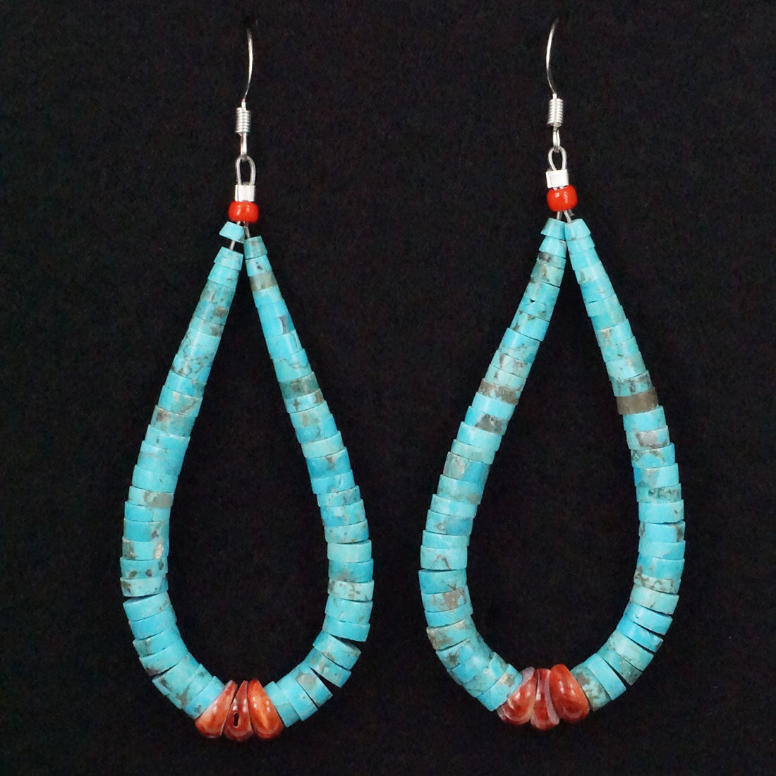 Lupe Lovato Turquoise & Spiny Oyster Earrings