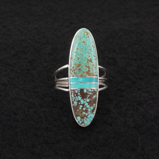 Harold Smith Turquoise & Sterling Silver Ring Size 6.5
