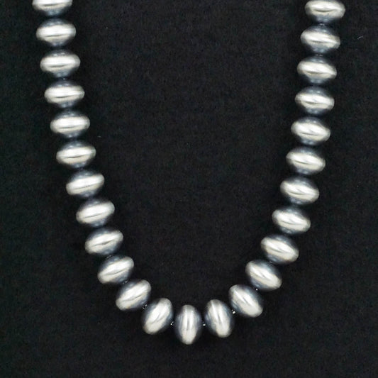 Dorinda Mariano Sterling Silver Navajo Pearl Necklace 26"
