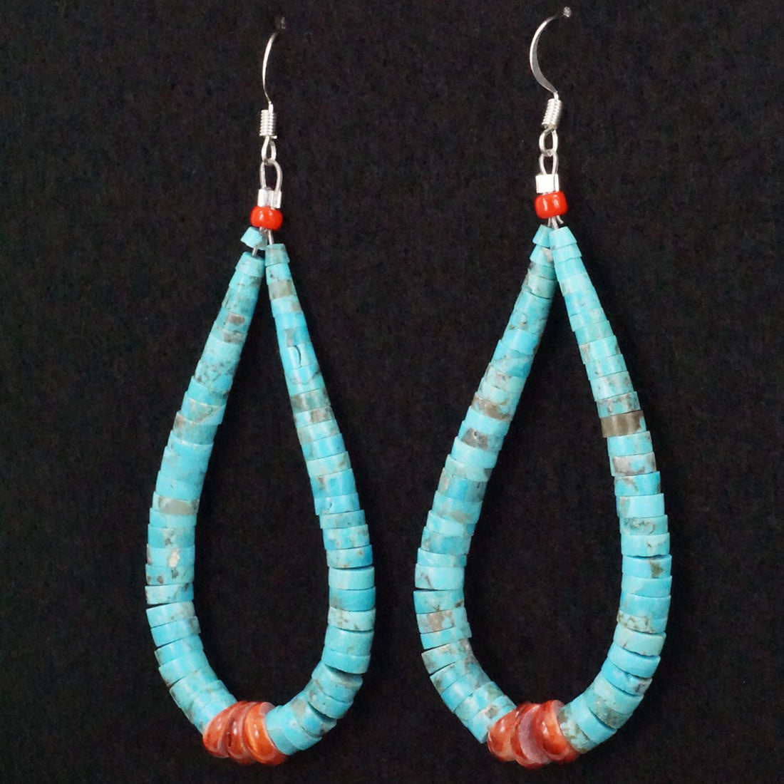 Lupe Lovato Turquoise & Spiny Oyster Earrings