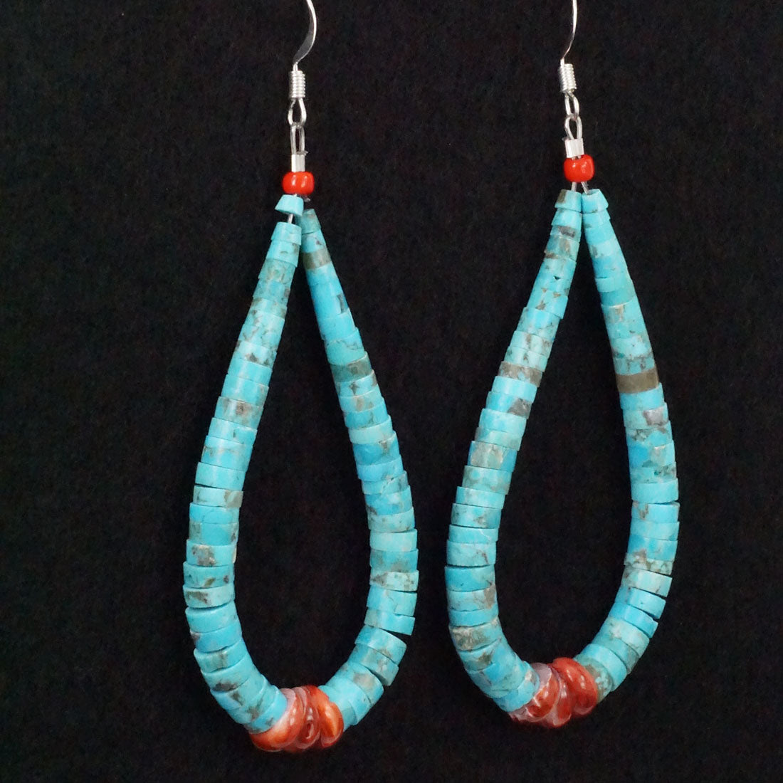 Lupe Lovato Turquoise & Spiny Oyster Earrings