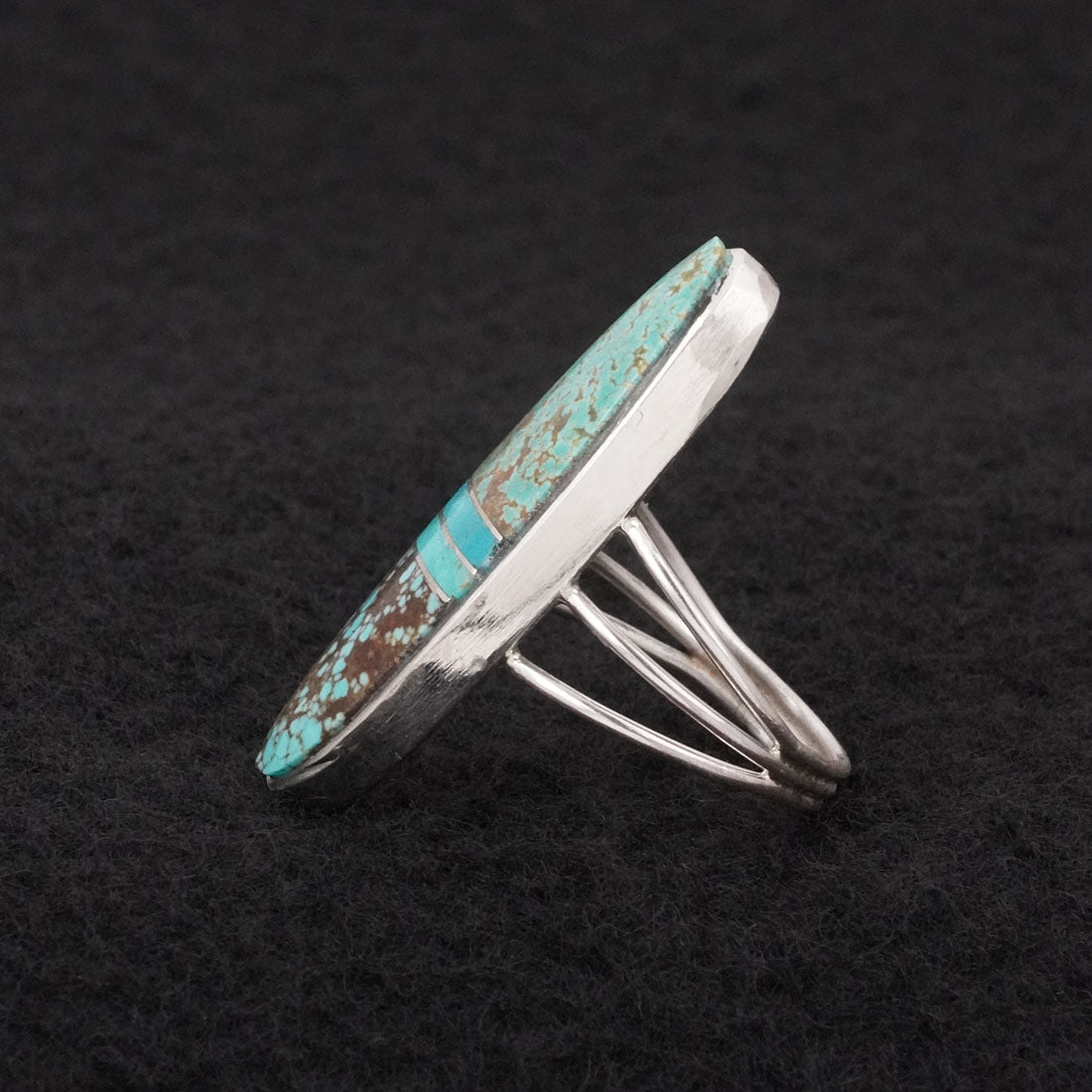 Harold Smith Turquoise & Sterling Silver Ring Size 6.5