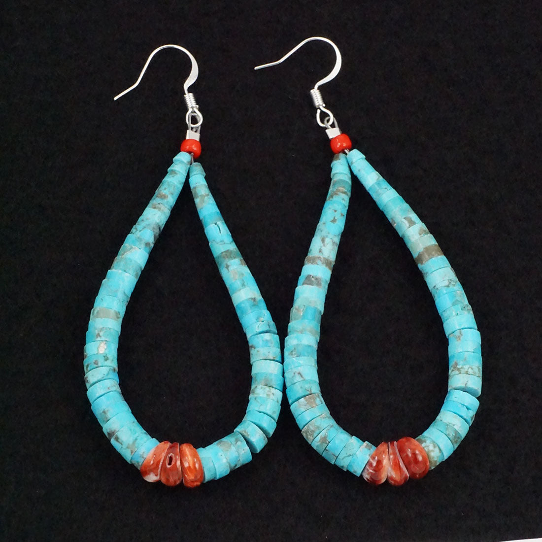 Lupe Lovato Turquoise & Spiny Oyster Earrings