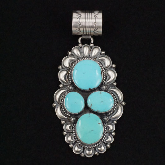 Raymond Delgarito Turquoise & Sterling Silver Pendant