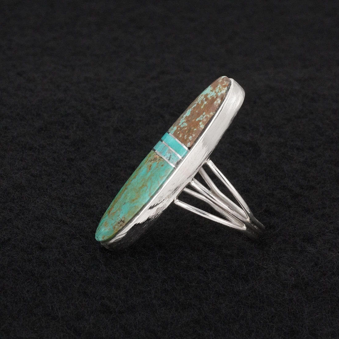 Harold Smith Turquoise & Sterling Silver Ring Size 8.5