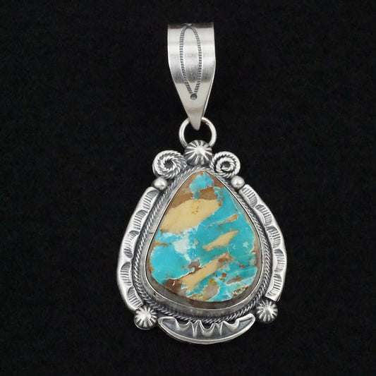 Jackson Hoskie Turquoise & Sterling Silver Pendant