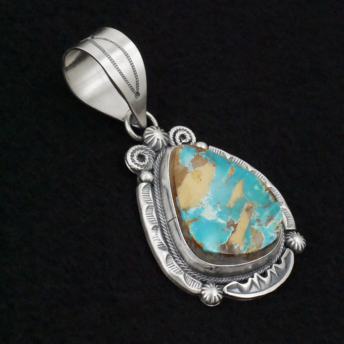 Jackson Hoskie Turquoise & Sterling Silver Pendant