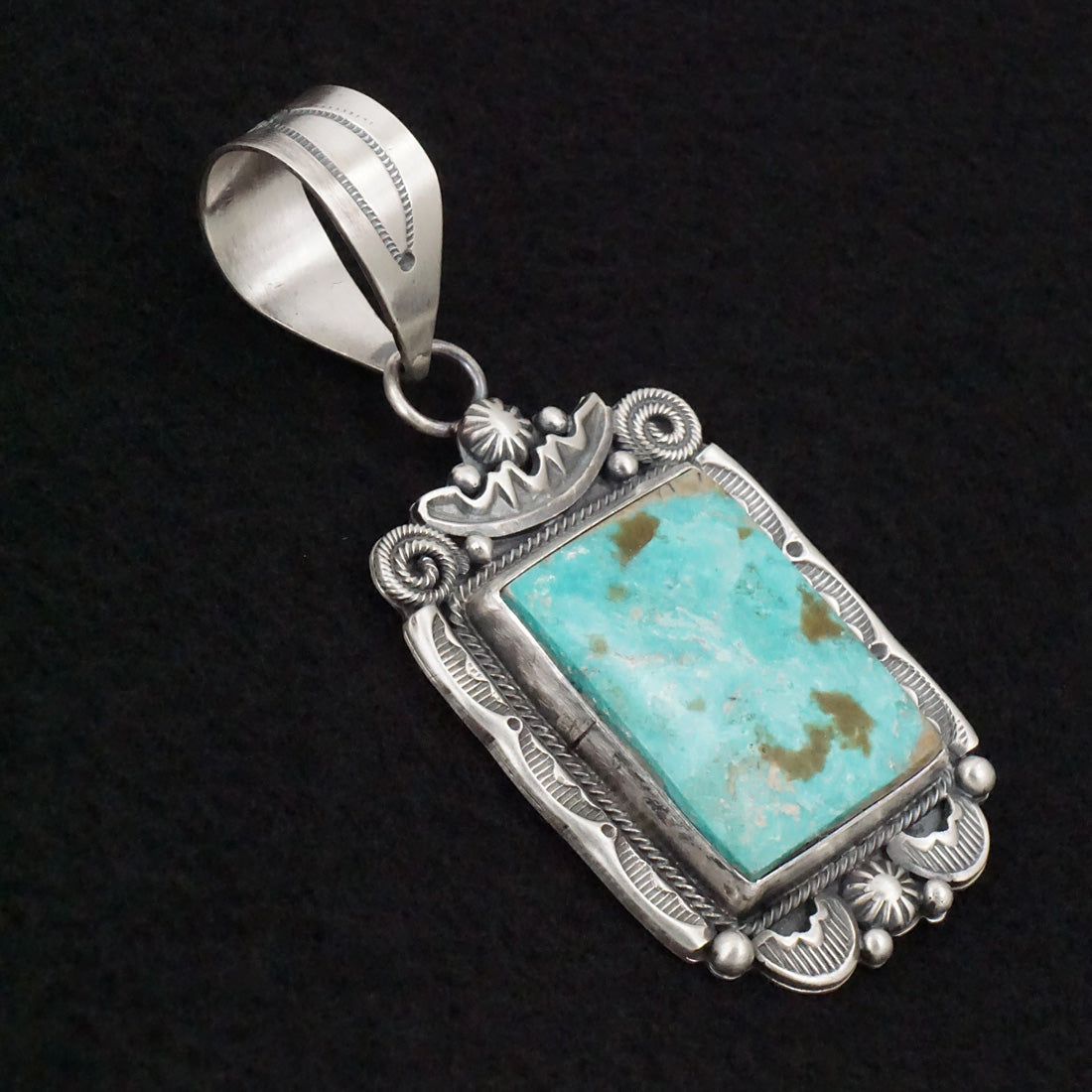 Jackson Hoskie Turquoise & Sterling Silver Pendant