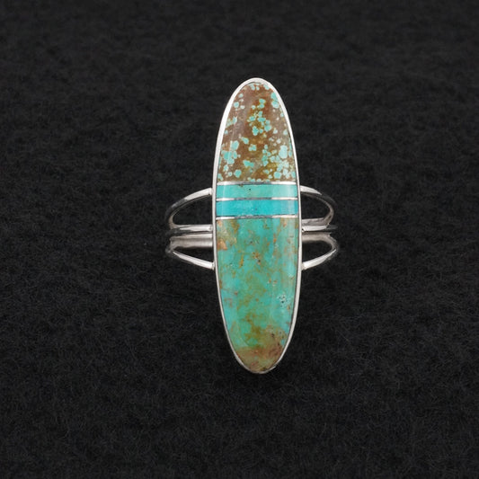 Harold Smith Turquoise & Sterling Silver Ring Size 8.5