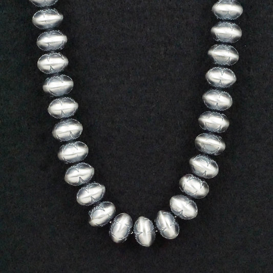 Bryannen Halwood Sterling Silver Navajo Pearl Necklace 26"