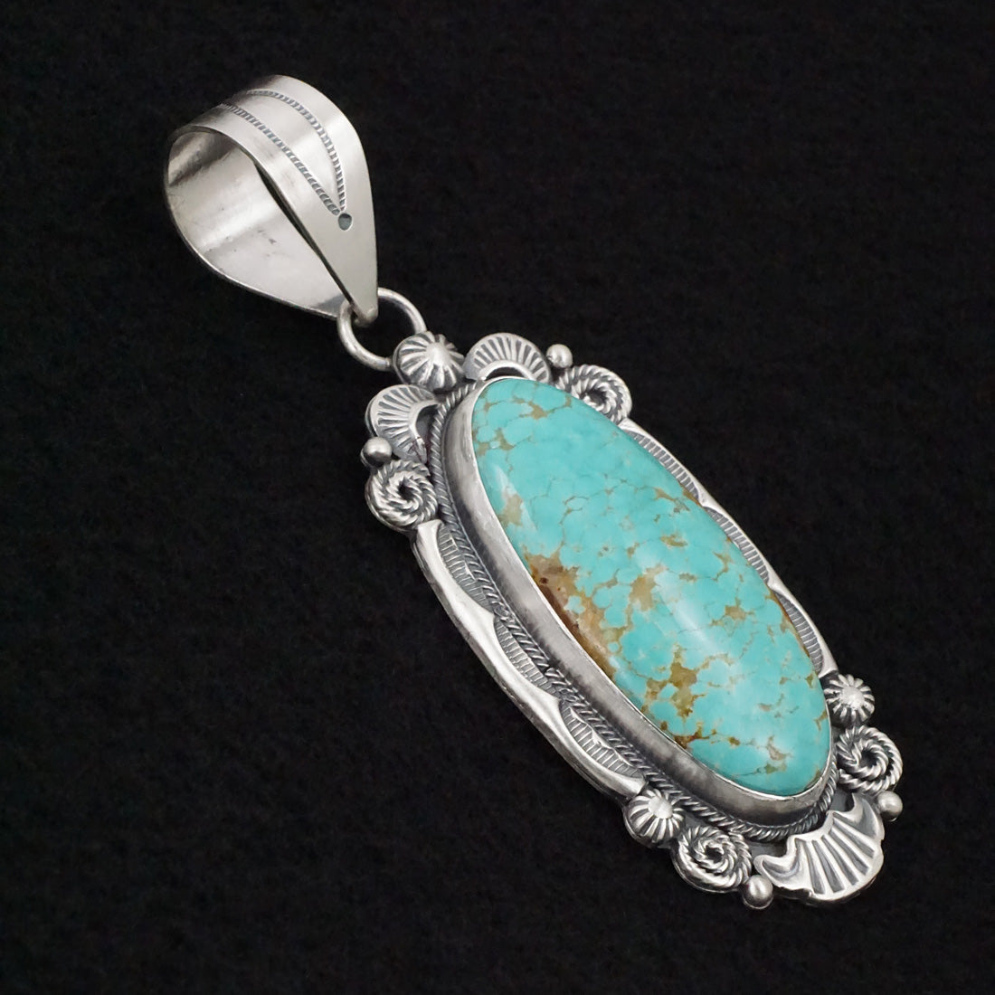 Jackson Hoskie Turquoise & Sterling Silver Pendant