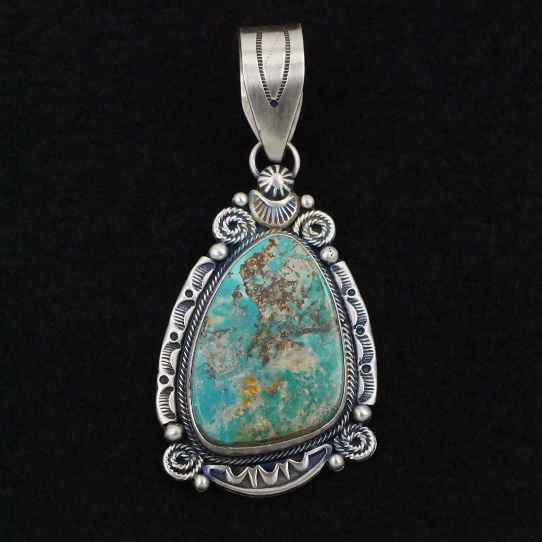 Jackson Hoskie Turquoise & Sterling Silver Pendant