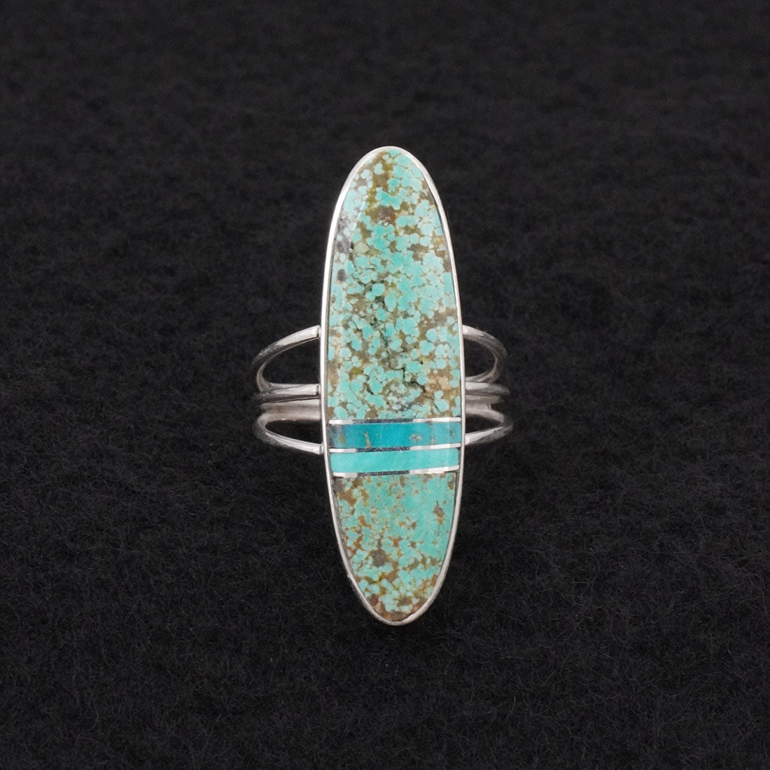 Harold Smith Turquoise & Sterling Silver Ring Size 6.5