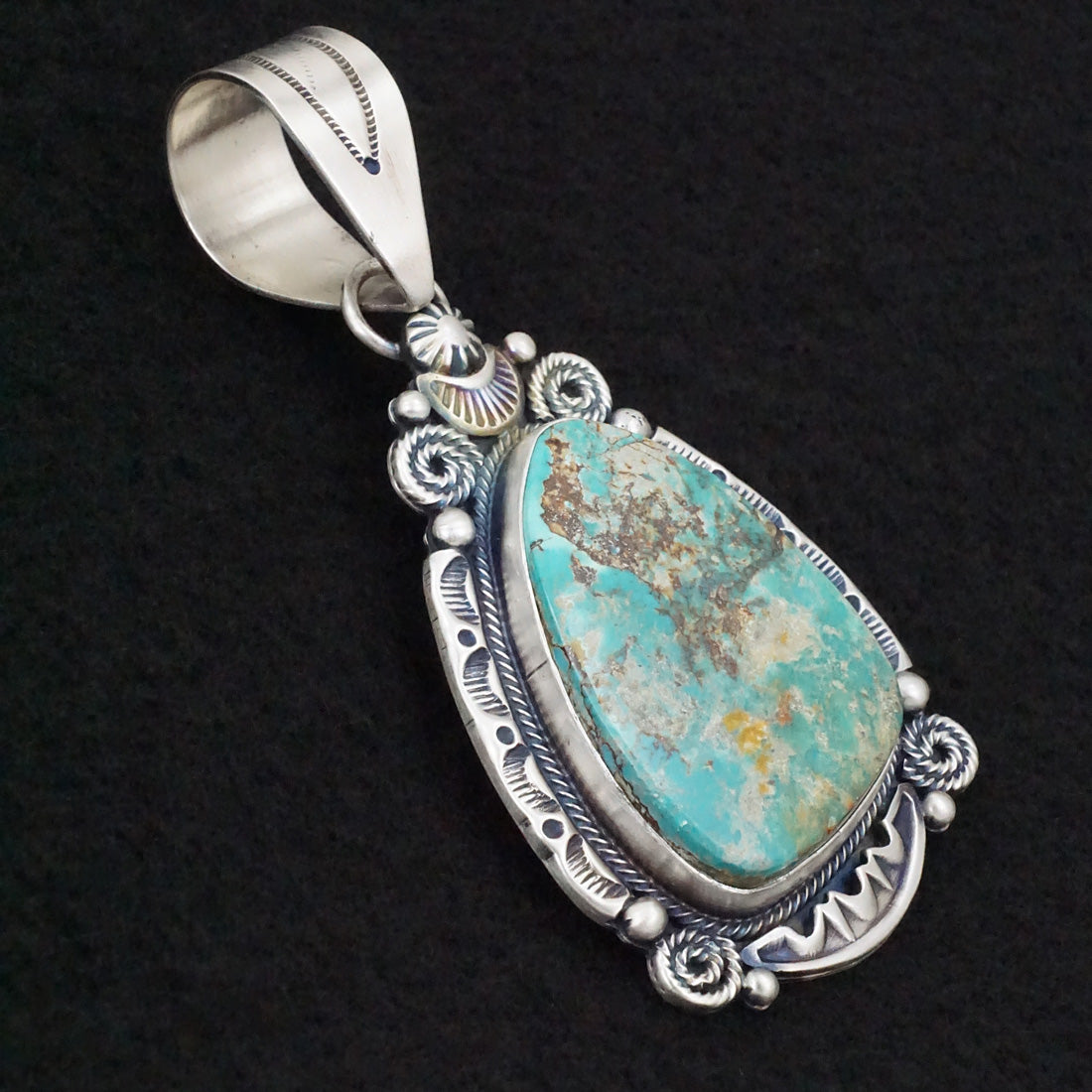 Jackson Hoskie Turquoise & Sterling Silver Pendant