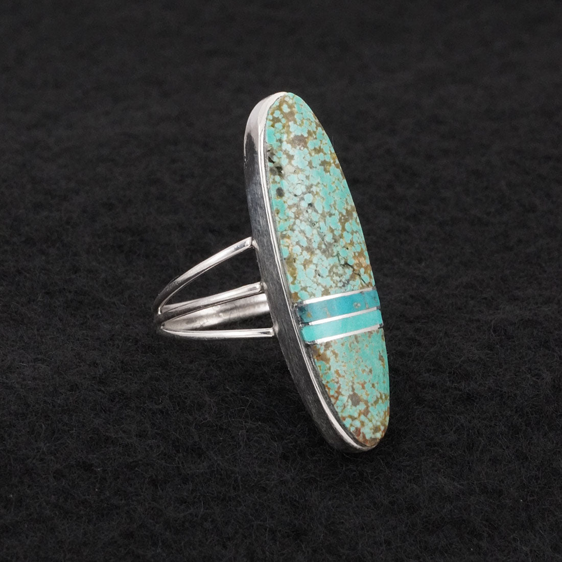 Harold Smith Turquoise & Sterling Silver Ring Size 6.5
