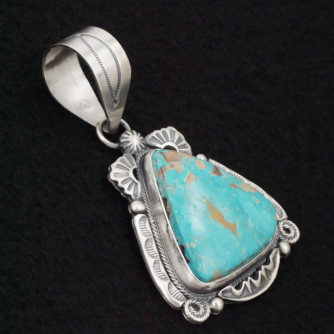 Jackson Hoskie Turquoise & Sterling Silver Pendant