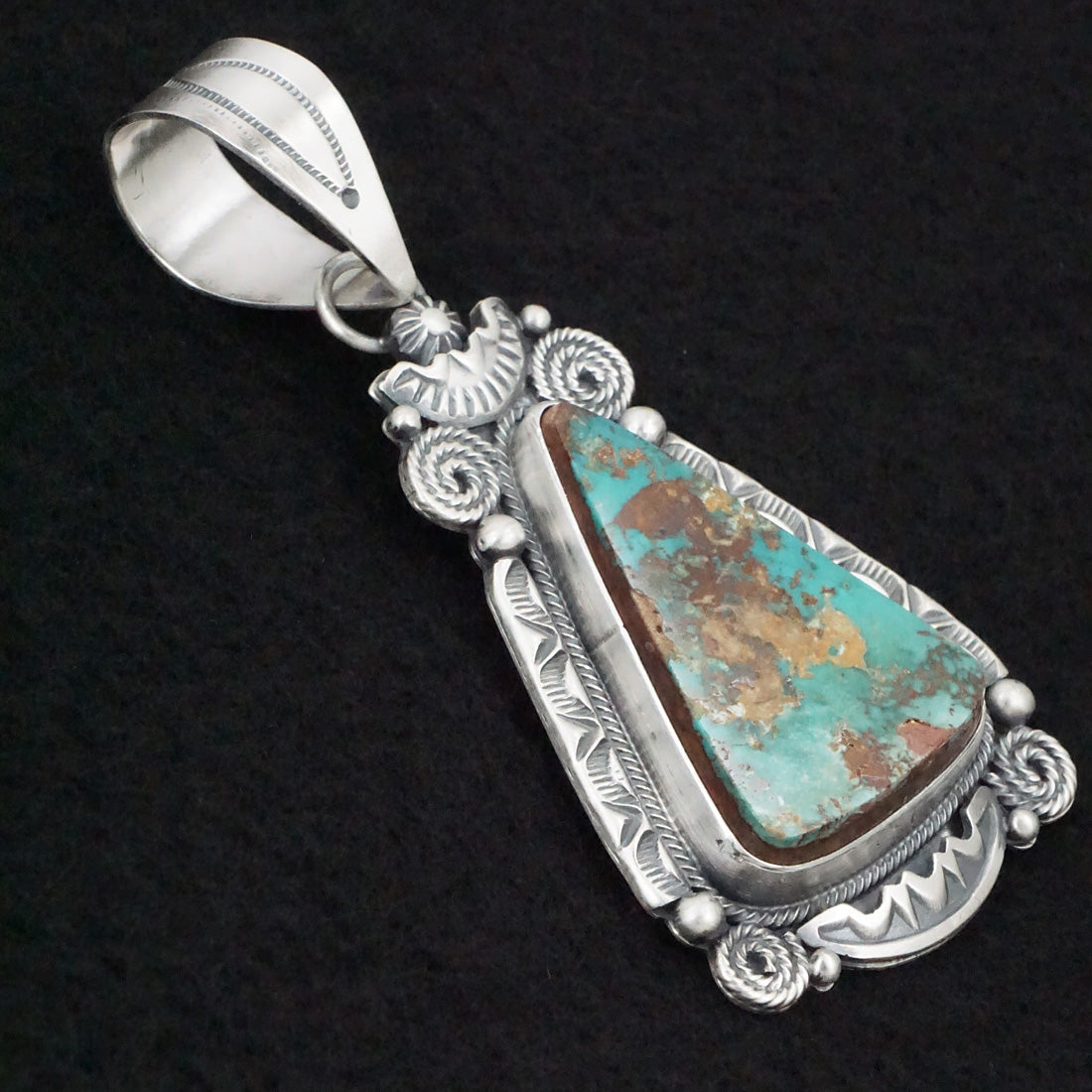 Jackson Hoskie Turquoise & Sterling Silver Pendant