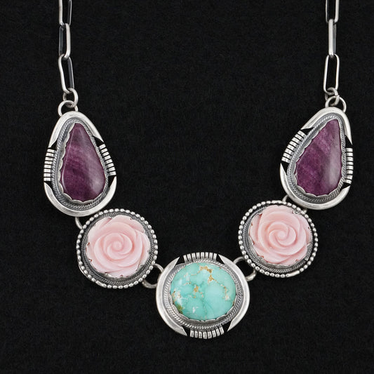 Paul Livingston Multi-Stone & Sterling Silver Necklace