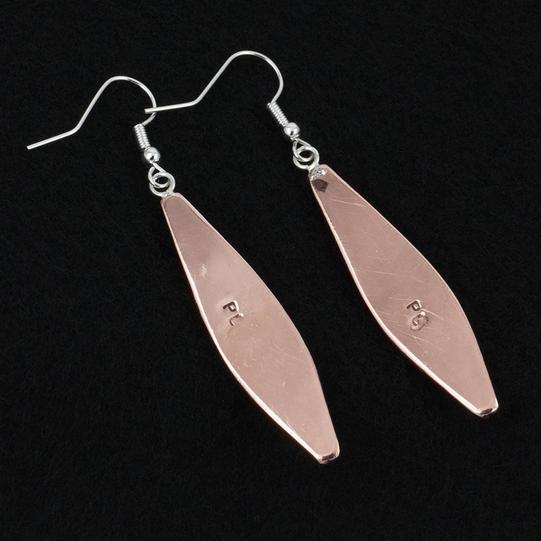 Paul Largo Coral, Copper & Sterling Silver Earrings