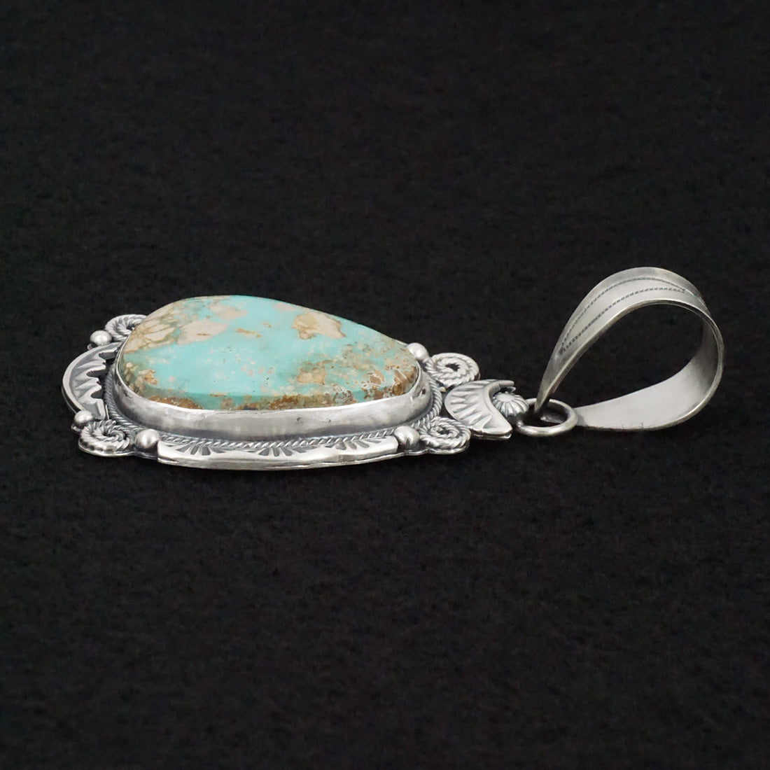 Jackson Hoskie Turquoise & Sterling Silver Pendant