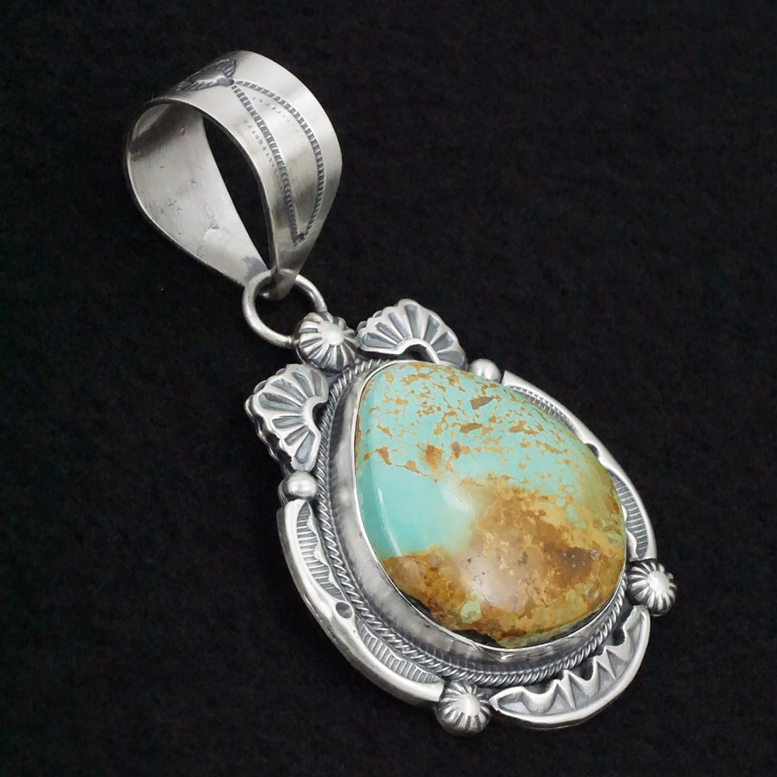 Jackson Hoskie Turquoise & Sterling Silver Pendant